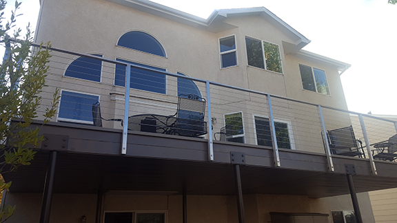 Aluminum Deck with Stainless and Cable Railing